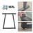 Durable Metal Table Legs 28''X24'' For Heavy-Duty Industrial Furniture, Perfect For Dining And Office Tables(Only Table Legs,No Table)