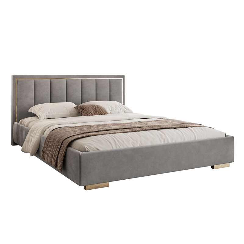 Bed, Small Double (4'), Light Grey