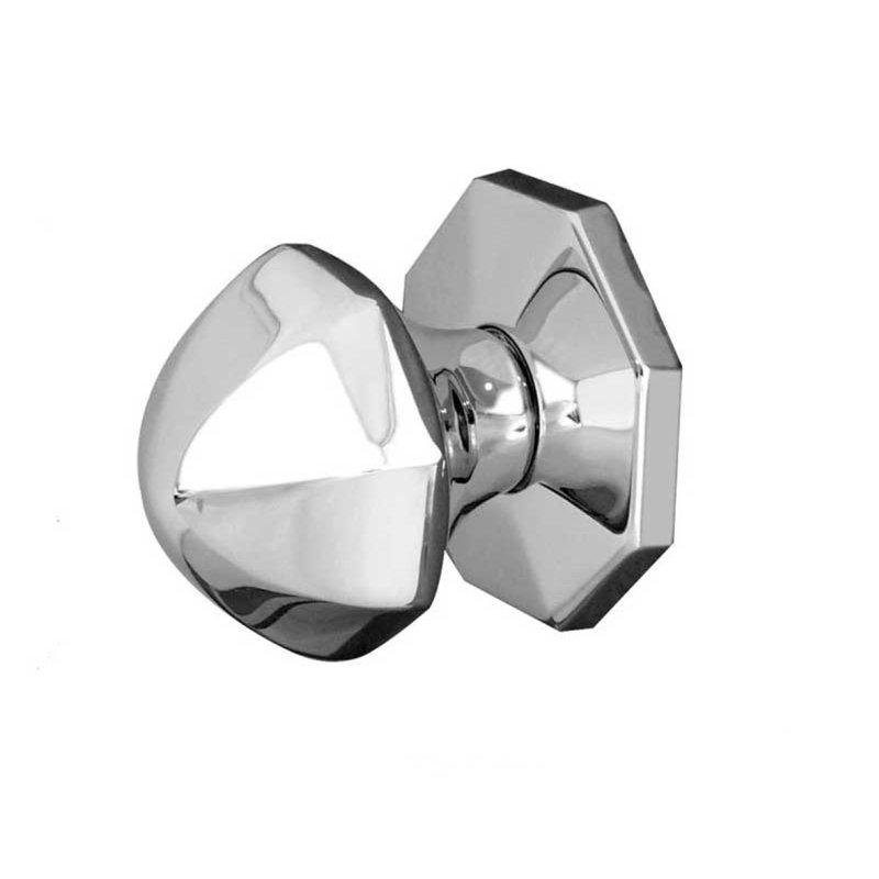 Single Dummy Door Knob, Polished Chrome