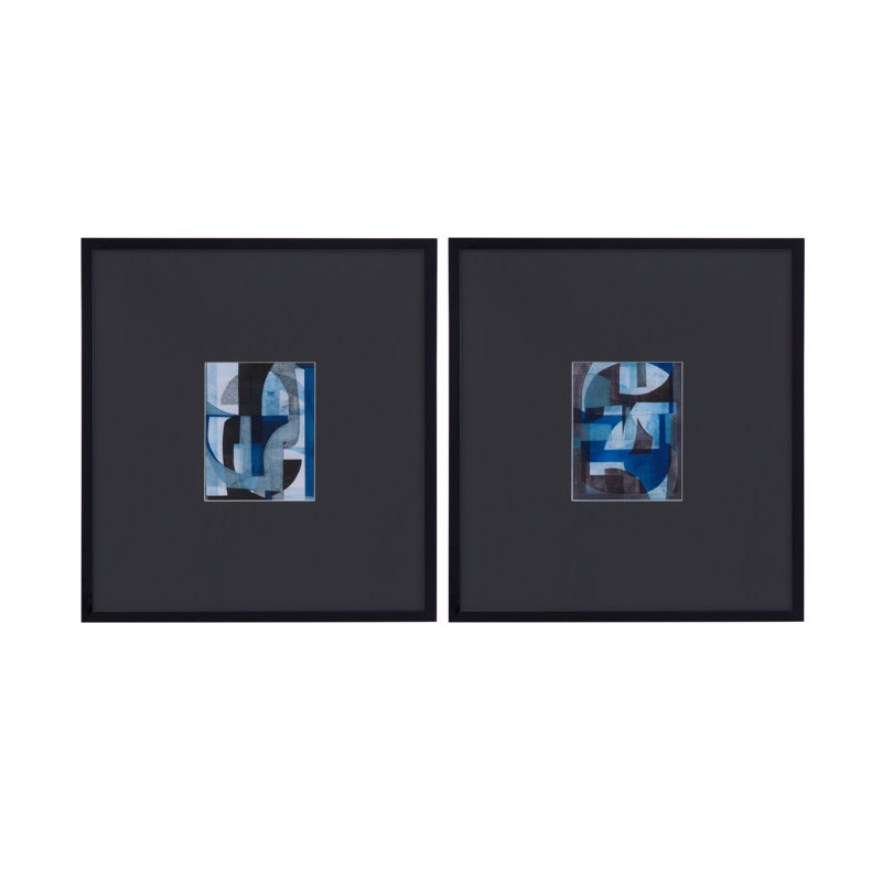 Leo Framed Prints Set of 2 – Matte Black Frame with Oversized Mat