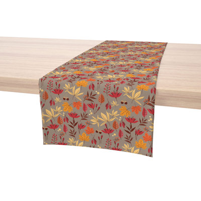 Fabric Textile Products, Inc. Table Runner, 100% Cotton, Berries Acorns And Leaves
