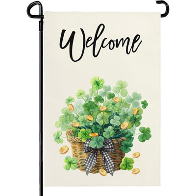 Drapeau de jardin double face pour la Saint-Patrick, décoration extérieure pour l'été, l'automne, la ferme ou le jardin.
