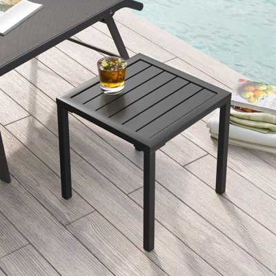 Herv Square Aluminum Outdoor Side Table