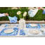 Jardin Embroidered Linen Scalloped Stripe Napkins-2032981007