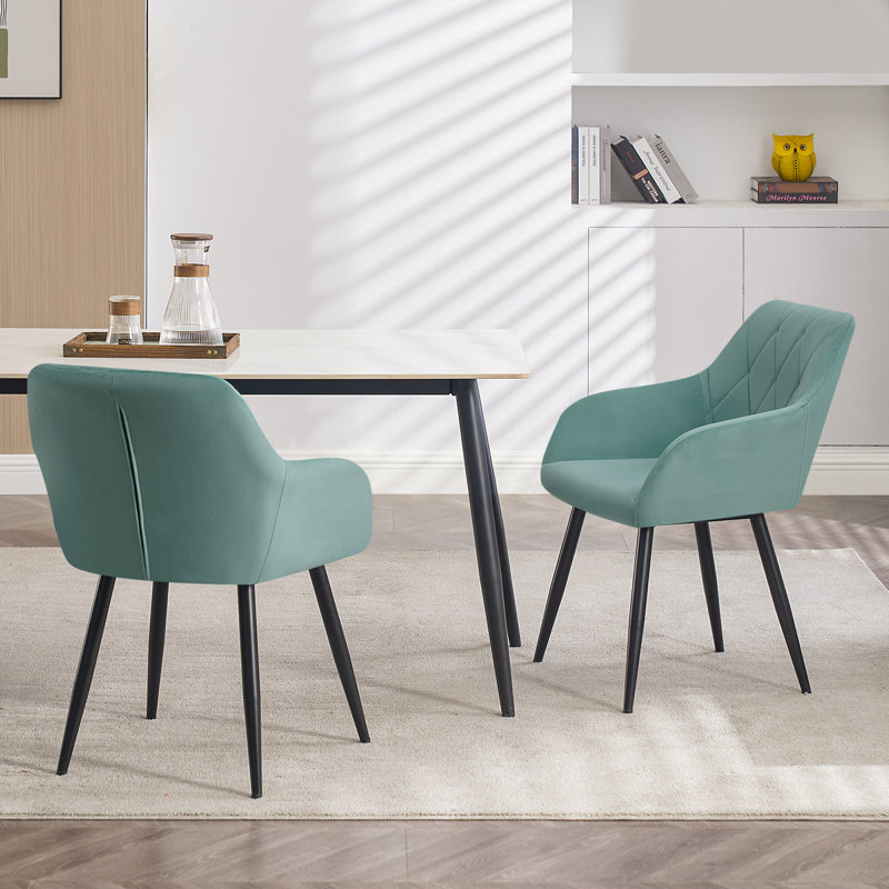 Alvion Upholstered Dining Chair, Turquoise