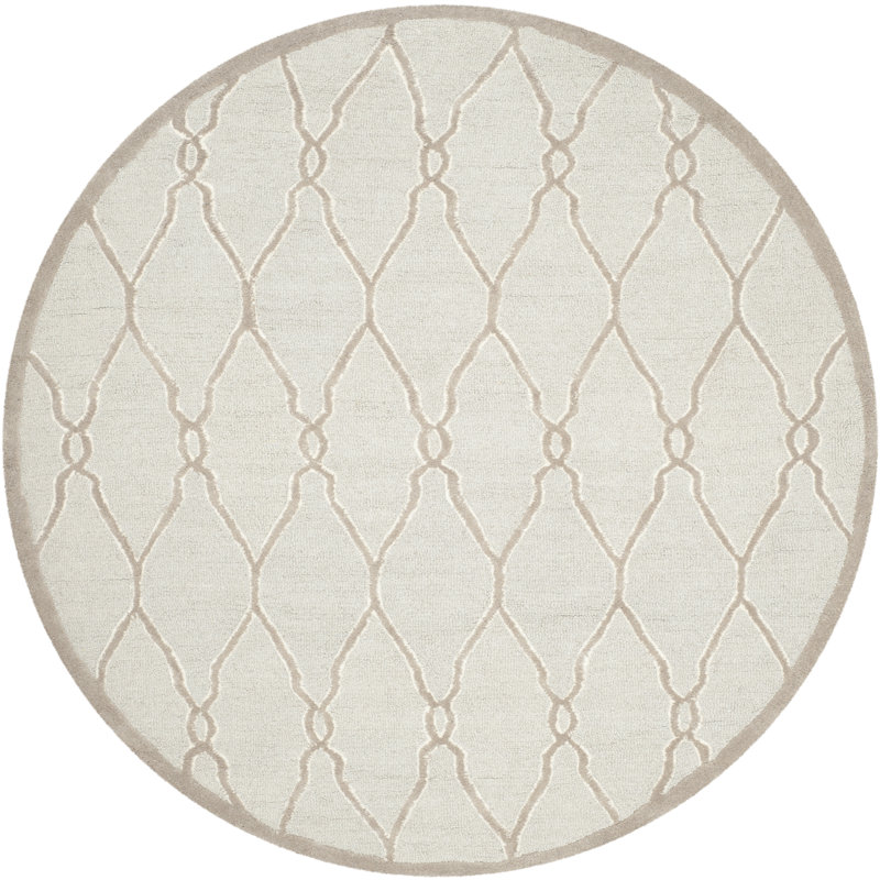 Tapis en laine touffeté à la main Cannen, Rond 8 pi