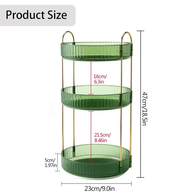 Rangement pour salle de bain 3 niveaux, Vert