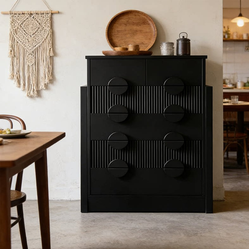 Armoire de rangement noire vintage française, H 55,11 po x l 31,5 po x P 15,75 po