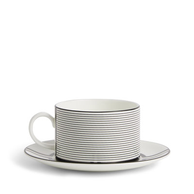 Vera Wang Luxe Graphite 7.9floz Teacup & Saucer