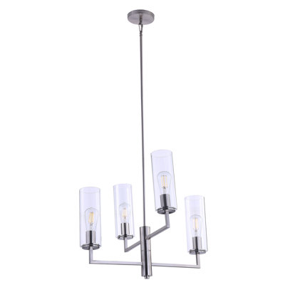 Lustre 4 lumières en acacia