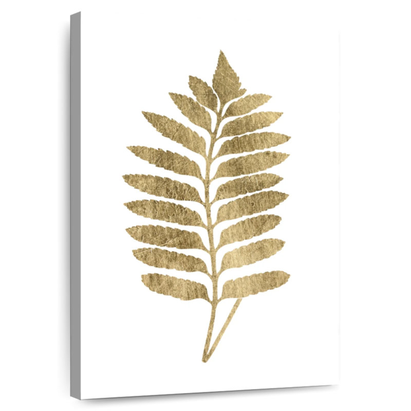 Graphic Gold Fern II, 39" H x 26" W