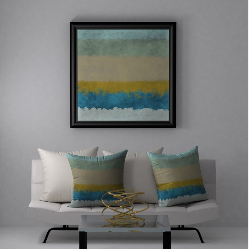 Abstract Throw Pillow, 18" H x 18" W