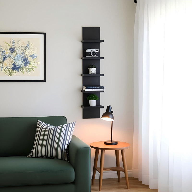 5-tier Wall Shelf, Black