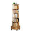 Bibliothèque rotative Space 360 avec roues et tiroir, 6 niveaux, couleur bois, roues de style contemporain, pour chambre à coucher