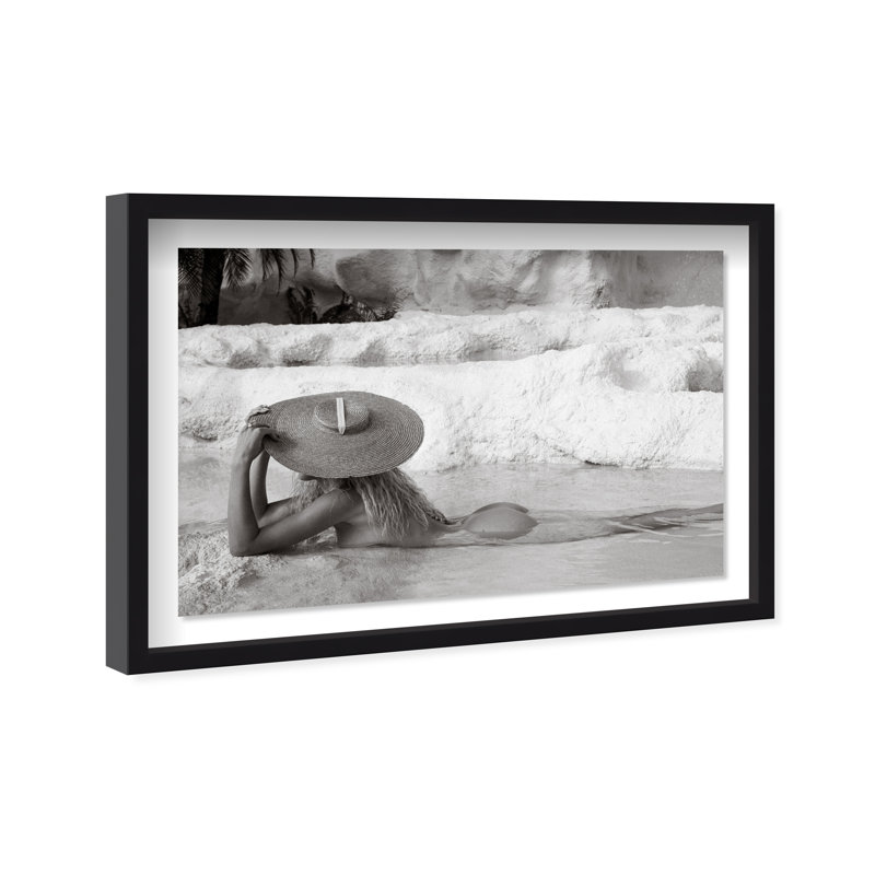 Soaking in Paradise BW II Canvas Fashion Print by Oliver Gal, 37.5"H x 55.5"W, Black Frame