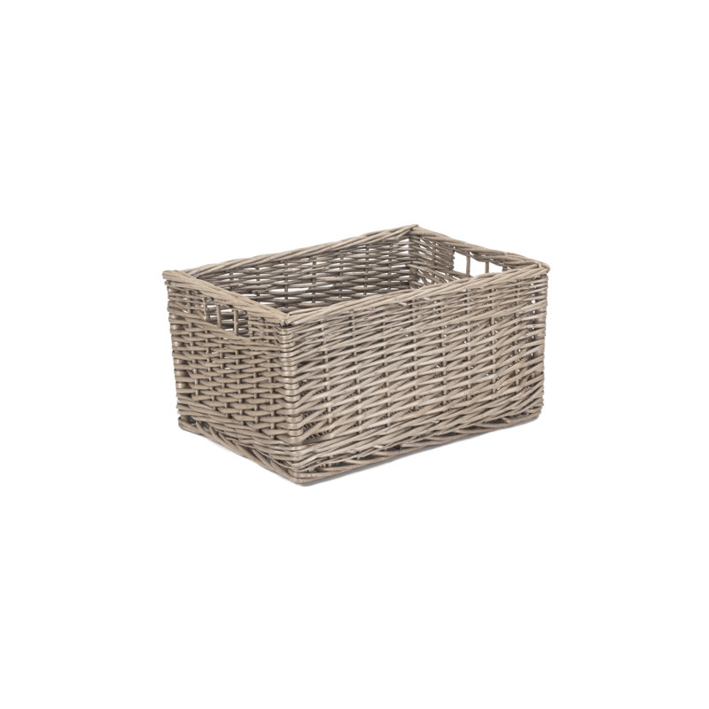 Wicker Storage Basket, 19cm H  x 37cm W x 26cm D