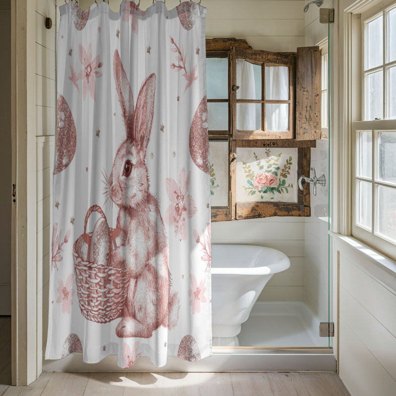 Blush Love - Premium Shower Curtain 129, 74"H x 71"W