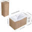Meuble-lavabo de 42 po avec lavabo et armoire latérale - Lavabo en résine contreplaqué de conception luxueuse avec portes à fermeture douce et silencieuse-130431093