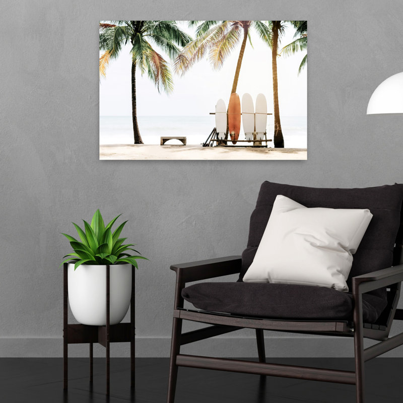 Hawaii Surfing 2, art mural contemporain, H 16 po x l 24 po