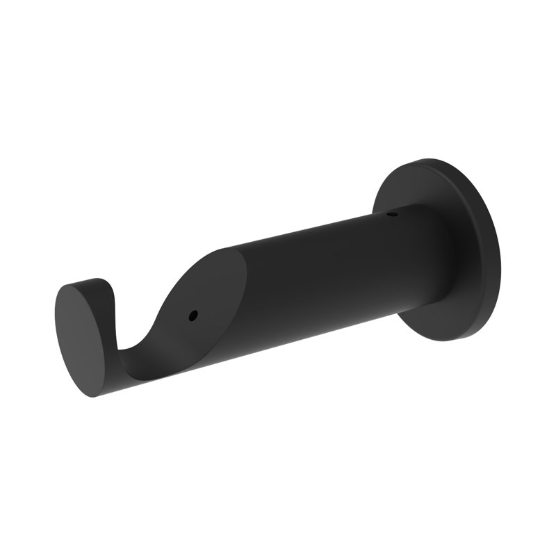 Dianney 3.5cm Single Pole, 240cm W, Matte Black