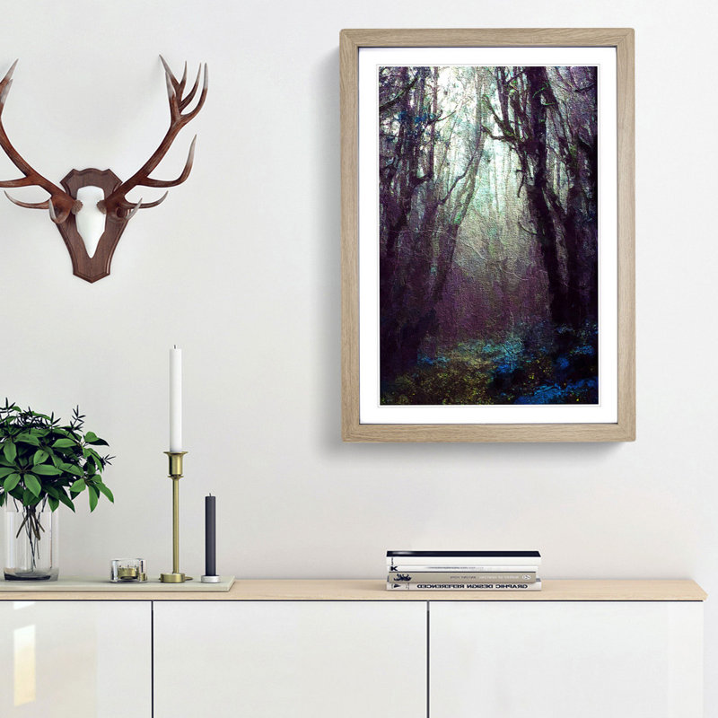 A Forest Arch in Abstract - Framed Print, 63cm H x 45cm W x 2cm D, Oak Framed
