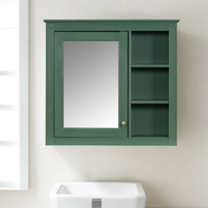 Armoire à pharmacie murale Kordero l 29,9 po H 28 po, Vert