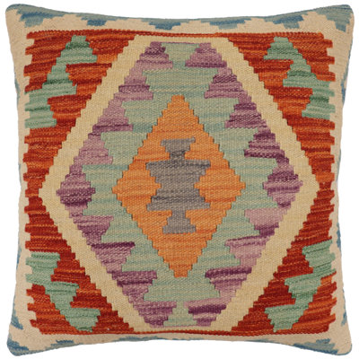 Rustic Knight Turkish Hand-Woven Kilim Pillow