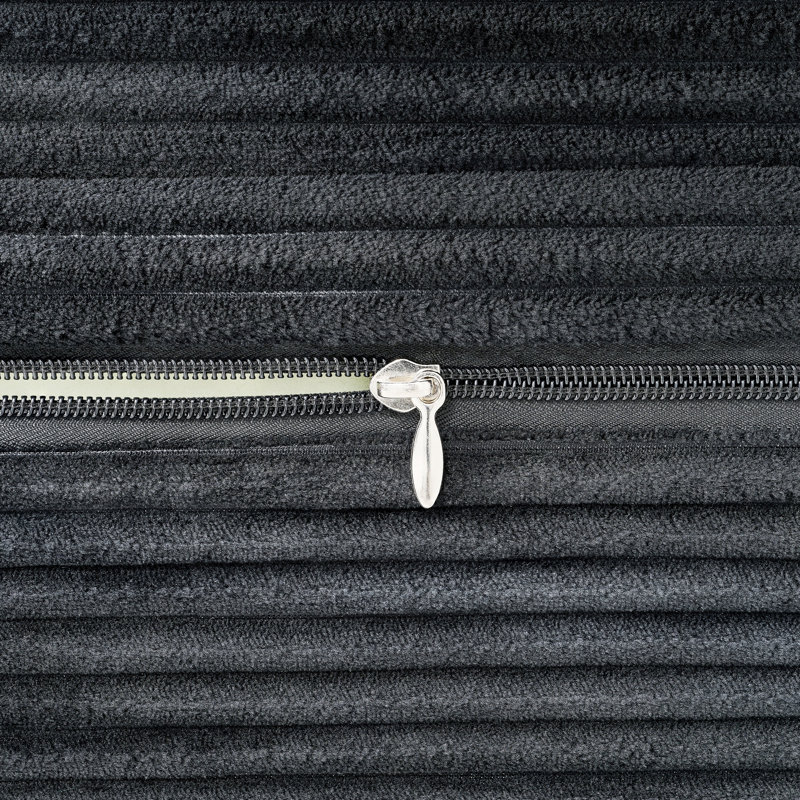 Multi-Functional Single Compression Sofa, 104" W, Dark Gray Corduroy