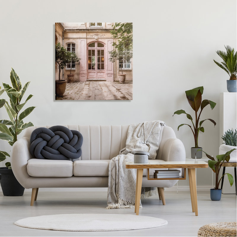 «Wade Logan® Pink French Doors on Canvas» par Riley B, reproduction, H 30 po x l 30 po x P 1,5 po