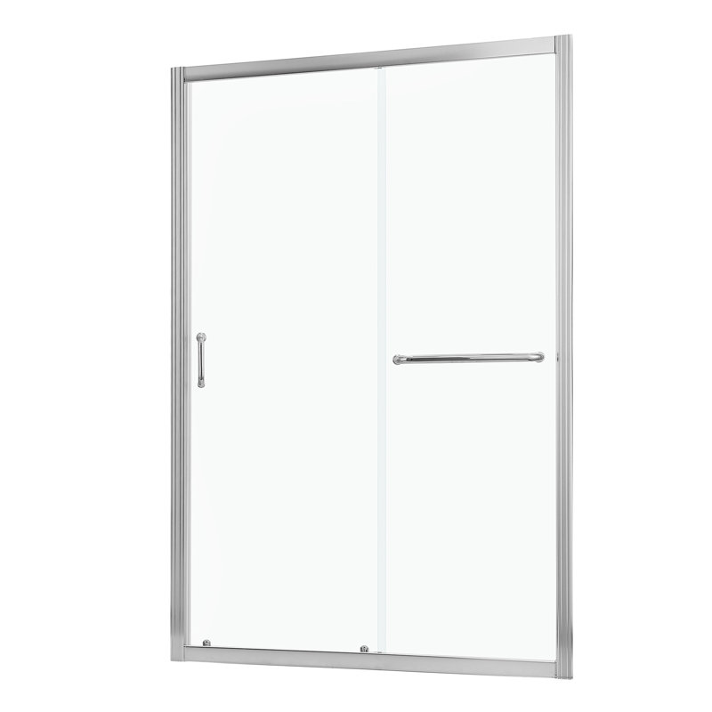 Shower Door 60" W X 72"H Single Sliding Bypass Shower Enclosure, 1/4 In. (6Mm), Chrome