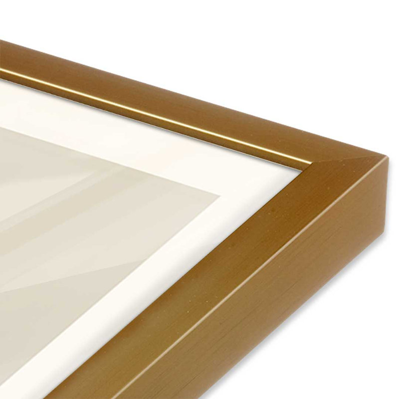 «Minimalist Still Life 8» par Thingdesign, reproduction d'art sur toile, H 16 po x l 12 po, Doré