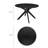 Crossroads 47" Round Wood Dining Table In Black