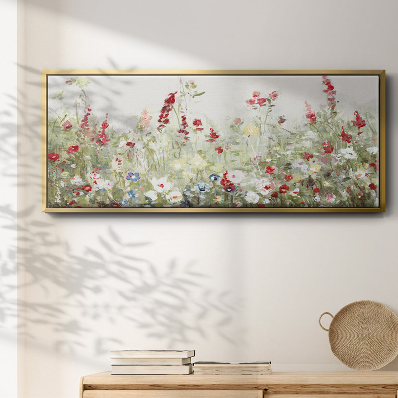 Sweet Spring Meadow- Framed Canvas, 20" H x 50" W