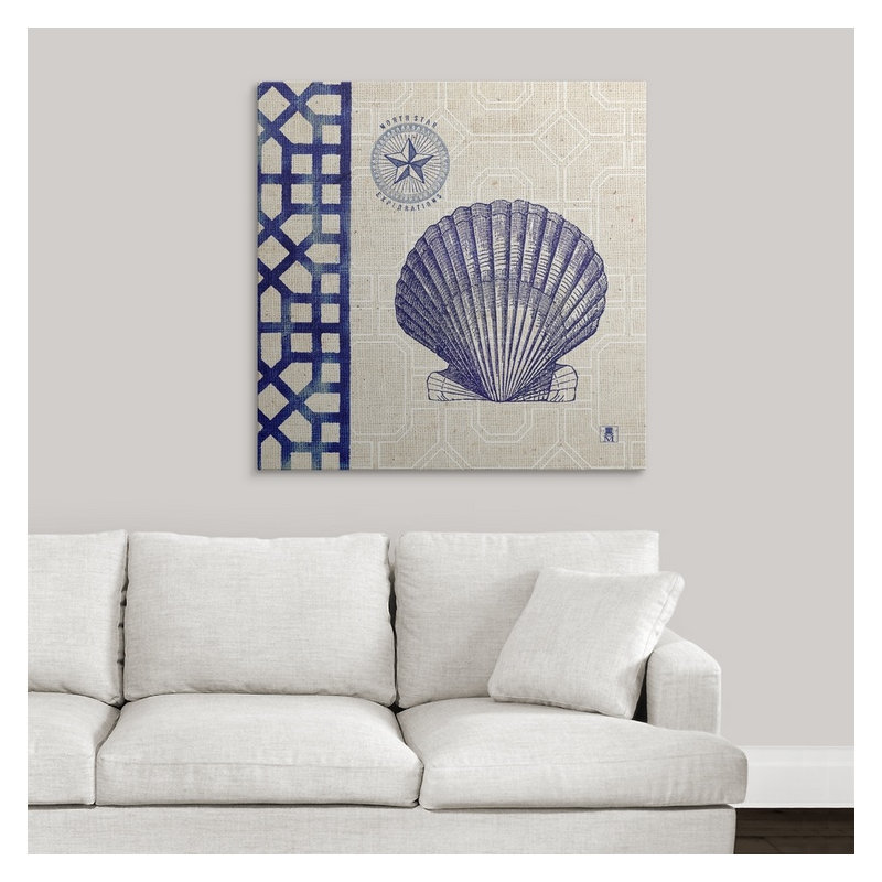 « iii », impression Sea Shore Square, H 35 po x l 35 po x P 1,5 po, Toile