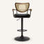 Tabouret de bar pivotant avec dossier rembourré et large de 17,7 po Kissena-131976829