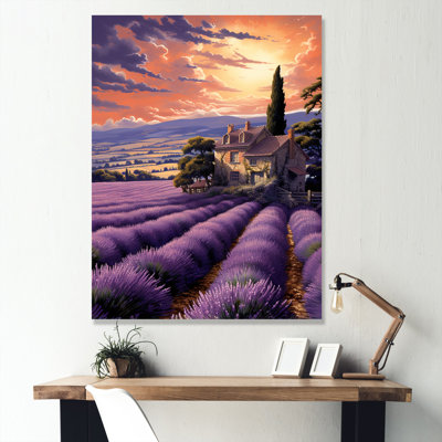 Lavande des champs de Provence I - reproduction sur toile
