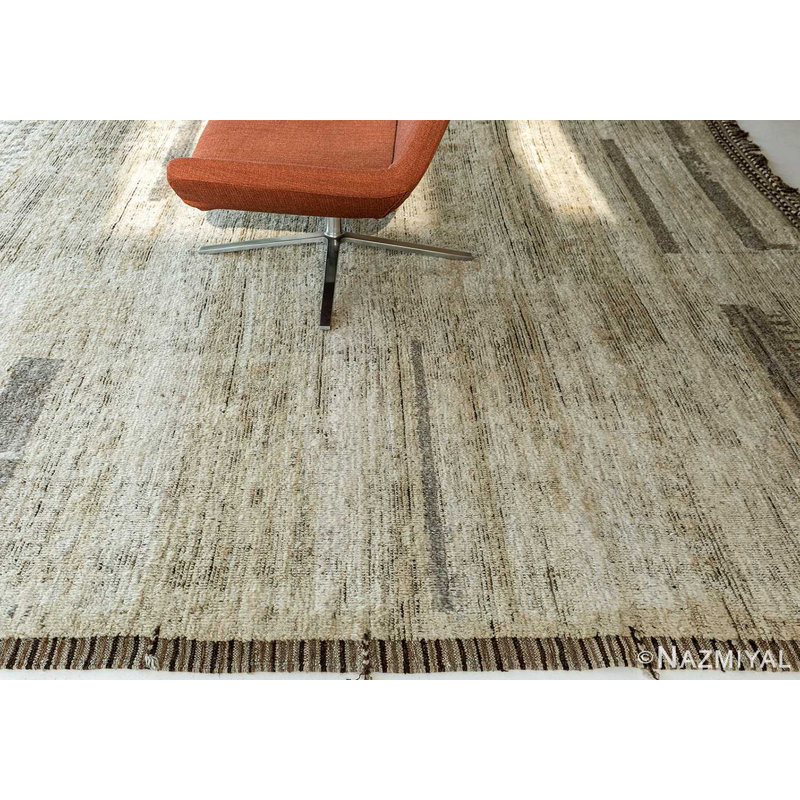 Earth Tone Modern Distressed Rug