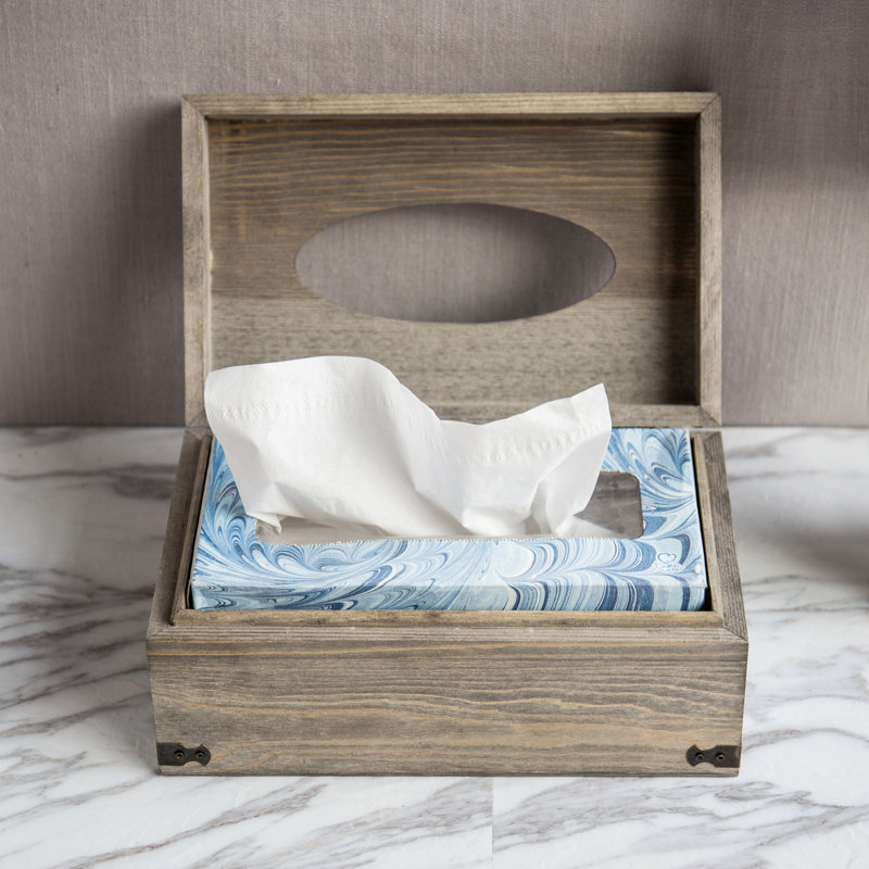 Bathroom Storage Container, Distressed Grey