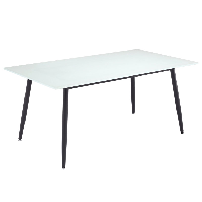 Kyley Rectangular, 29.5"H x 55.11"L x 31.5"W, White Glass