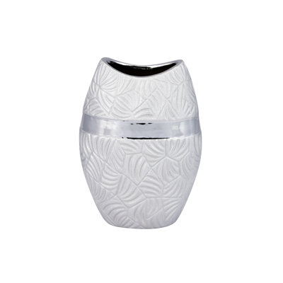 Catie Silver Ceramic Table Vase