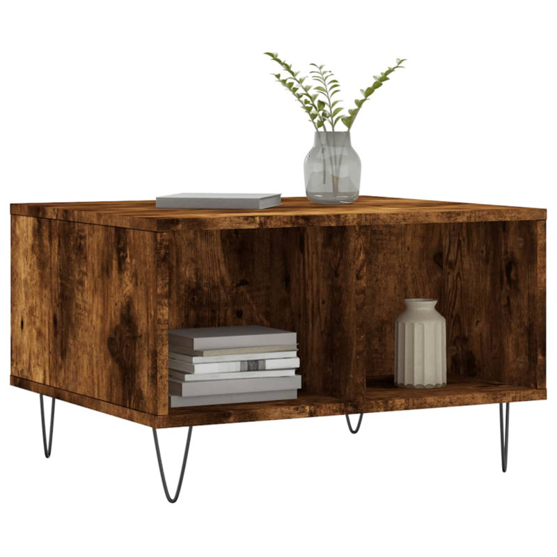 Caihe Coffee Table with Storage, Smoked Oak