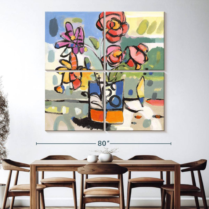 Harnek Southern Florals I, 74" H x 74" W