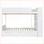 Lit superposé double au-dessus de double avec 2 tiroirs Cabinet - Structure en bois de pin, blanc, peu encombrant et sans sommier-624986299-624986297