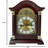 Bedford Clock Collection Redwood Oak Mantel Clock With Roman Numerals, Glass Enclosure, And 4 Chime Modes