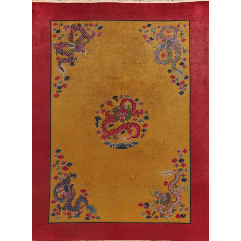 Tapis chinois antique Art Deco Nichols 9x11