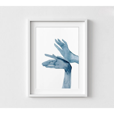 «Topsfield Shadow Hands I» par Grace Popp, affiche de décoration pour salon de manucure, affiche de salon de manucure, aquarelle, massage, salle d'attente, affiche murale