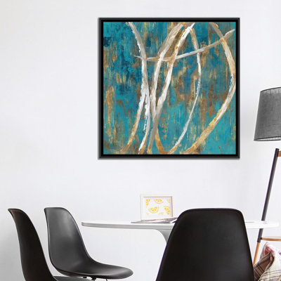 « bleu foncé abstract ii », reproduction sur toile