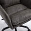 Chaise de bureau réglable en similicuir artificiel avec base noire-563598995