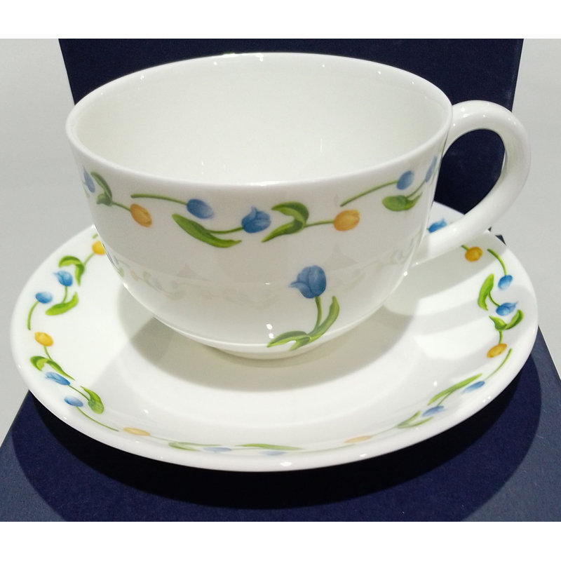 Tulip Handmade Bone China Teacup and Saucer