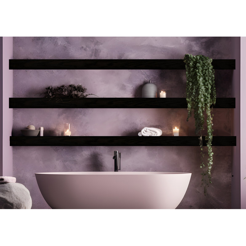 Ensemble de 3 tablettes flottantes Rayne, Noir, H 5 po x l 46 po x P 7 po